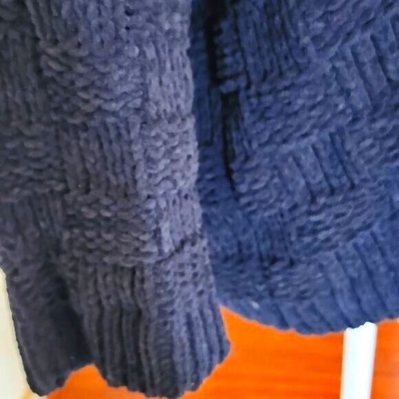 MOTH Anthropology Soft Black Cropped Chunky Knitted Pullover Sweater Top Small - Picture 11 of 12